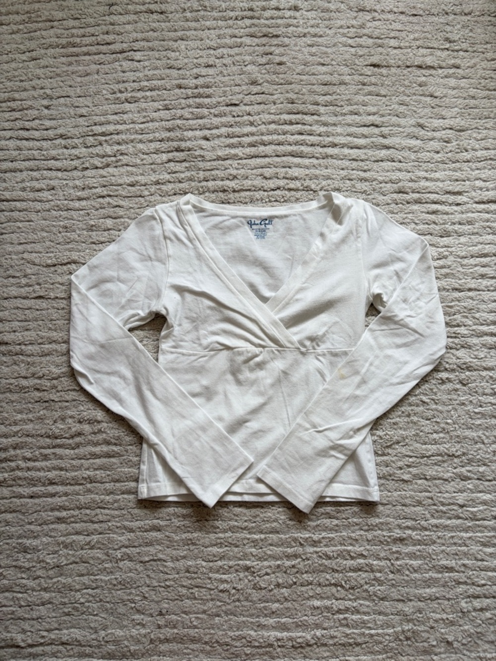 brandy melville white long sleeve top